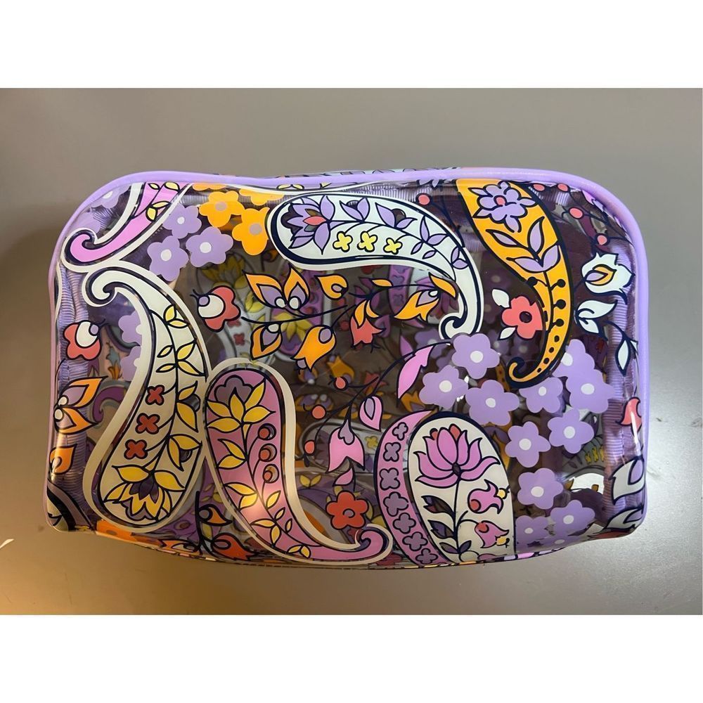 Vera Bradley Maddalena Paisley Clear Cosmetic Bag. NWT!